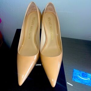 Stuart Weitzman Beige Patent Heels, Never Worn!